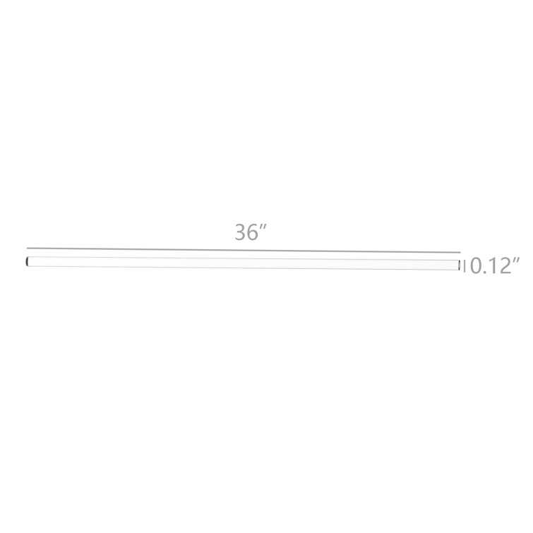 FixtureDisplays 3mm (Nominal 1/8) Diameter x 30 Long Acrylic Rod  Plexiglass Stick Clear Lucite Transparent Dowel