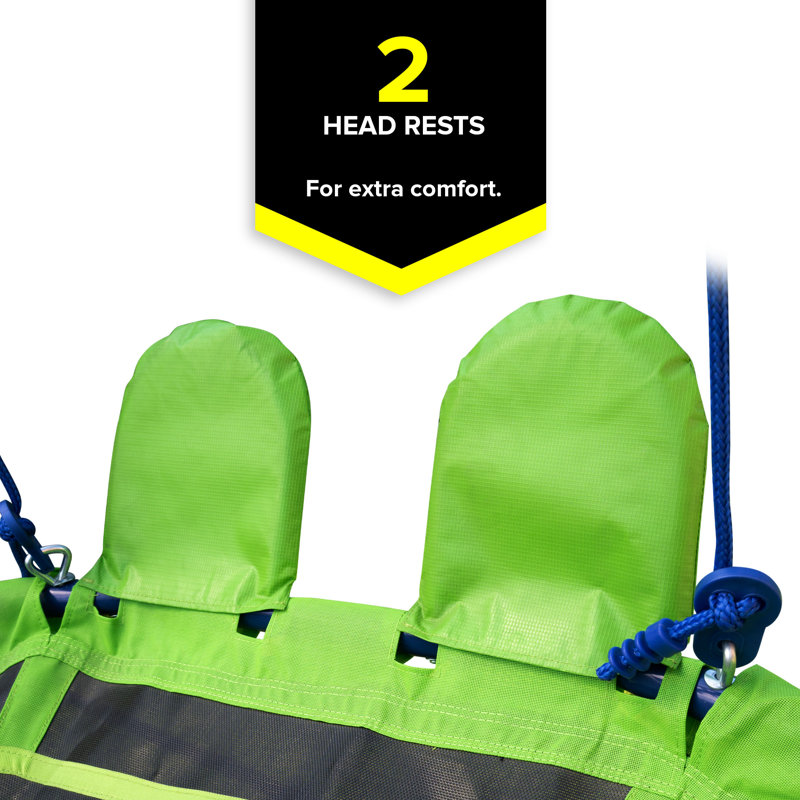 Sportspower Green and Black 54" 2-Person Saucer Swing with Headrests