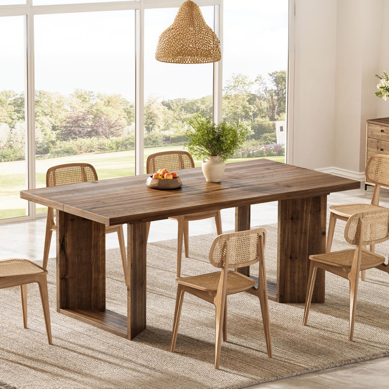 Solid Wood Base Dining Table