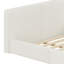 Modern Grounded Upholstered Bed With Statement Thick-Fabric Headboard And Sleek Platform-646702219