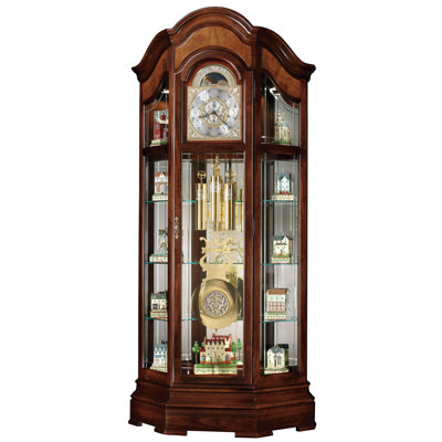 224.2cm Solid + Manufactured Wood Grandfather Clock with Adjustable Chime Volume