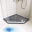 34,75 po X 72 po sans cadre porte de douche néo-angle en blanc mat-118661371