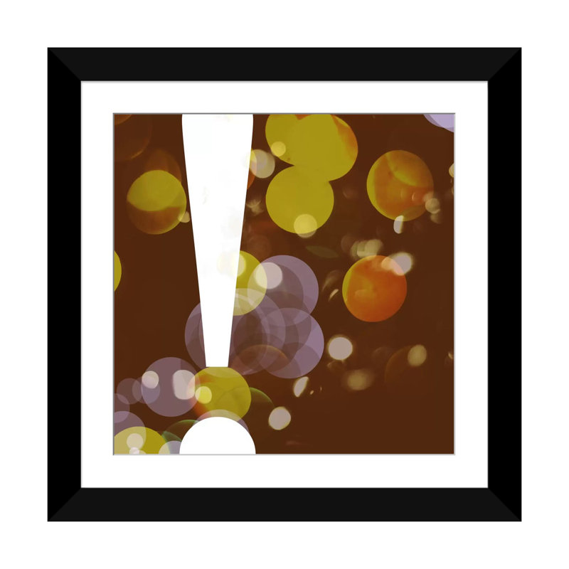 «The Type Exclamation-Pearl», impression sur toile, H 24 po x l 24 po x P 1 po, Papier beaux-arts encadré noir, Blanc
