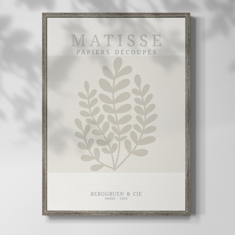 Matisse CDXVII, reproduction d'art encadrée - bois massif, H 11 po x l 9 po