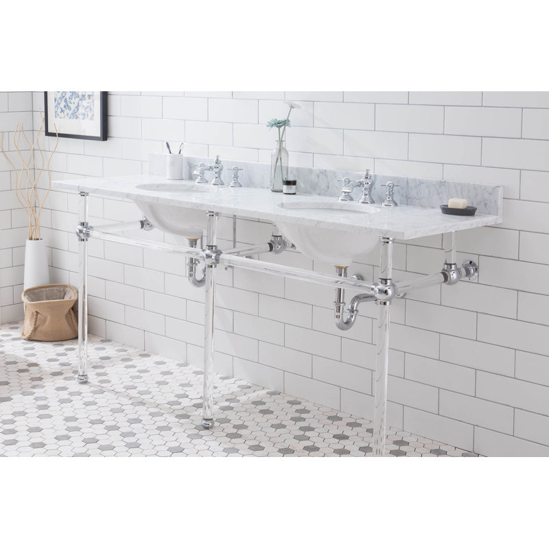 Meuble-lavabo de salle de bain Ellie Stone, Chrome chrome