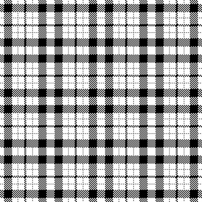 B&W Plaid Peel & Stick Wallpaper N04187