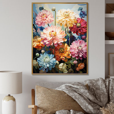 «Mute Tone Zinnias Field II», reproduction sur toile