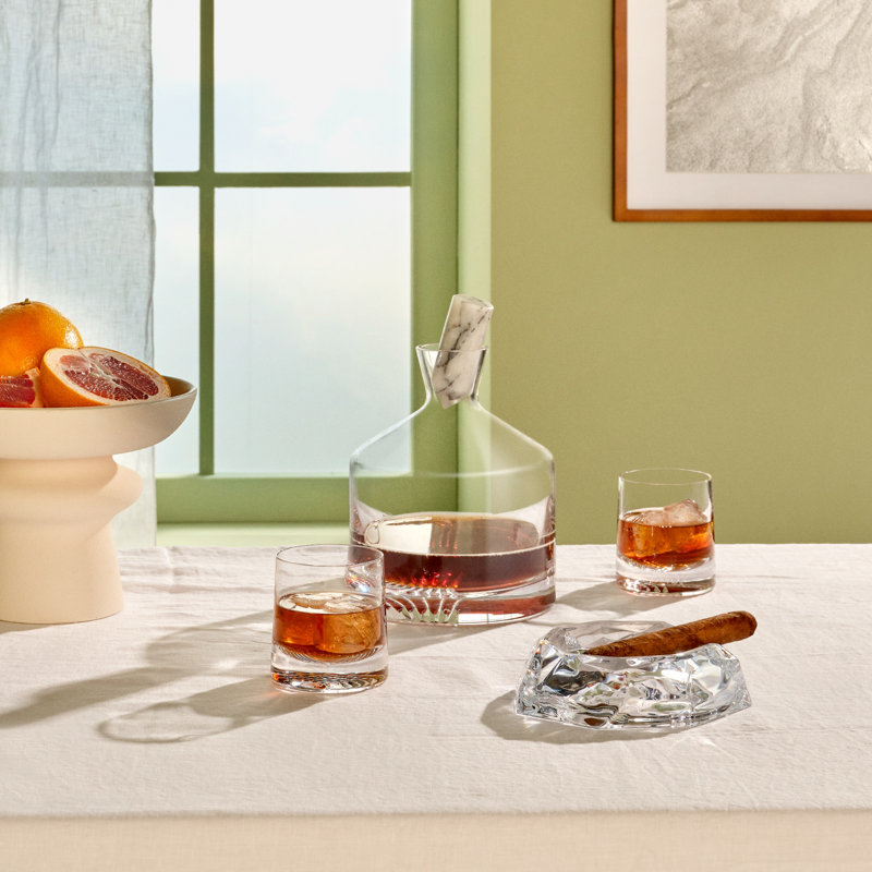 Alba Whiskey Lead Free Crystal Glasses, 8.75 Oz