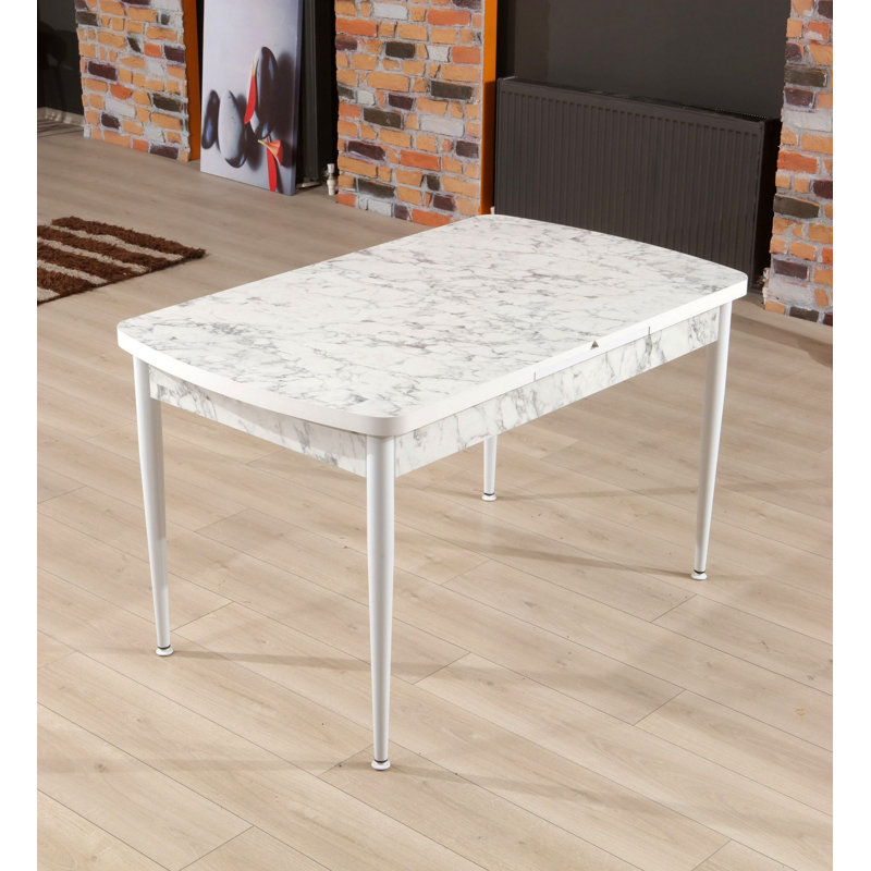 Extendable Dining Table, White