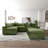 6-Piece Velvet Modular Sectional with Under-Seat Storage -1588325777