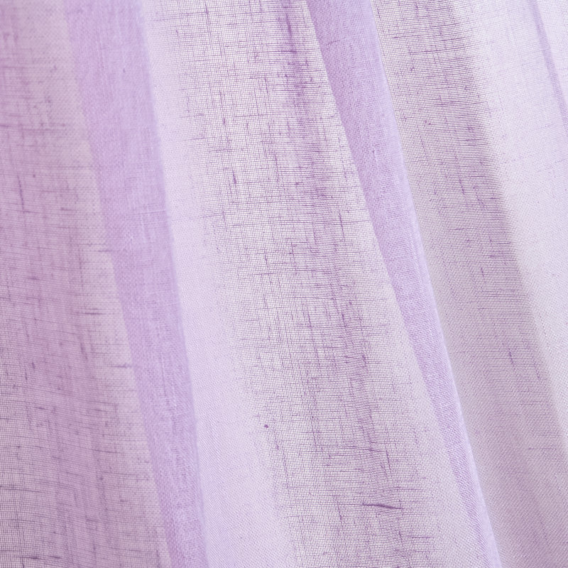 Paire de rideaux semi-transparents avec passe-tringle Rayna, Lilas, L 52 po x L 96 po