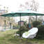 Grand parasol rectangulaire d'extérieur 14,8 pi. Double face 100%. Fonction de fermeture et d'ouverture en douceur. Excellente ombrage pour le jardin, la cour et la manivelle au bord de la piscine. Beaux bords de piscine, jardin