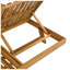 Chaise longue inclinable réglable en bois d'acacia de l 29 po x P 79 po x H 34 po Christopher Knight Home