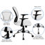 Mid-Back Mesh Swivel Task Office Chair with Chrome Base and Arms-574141690