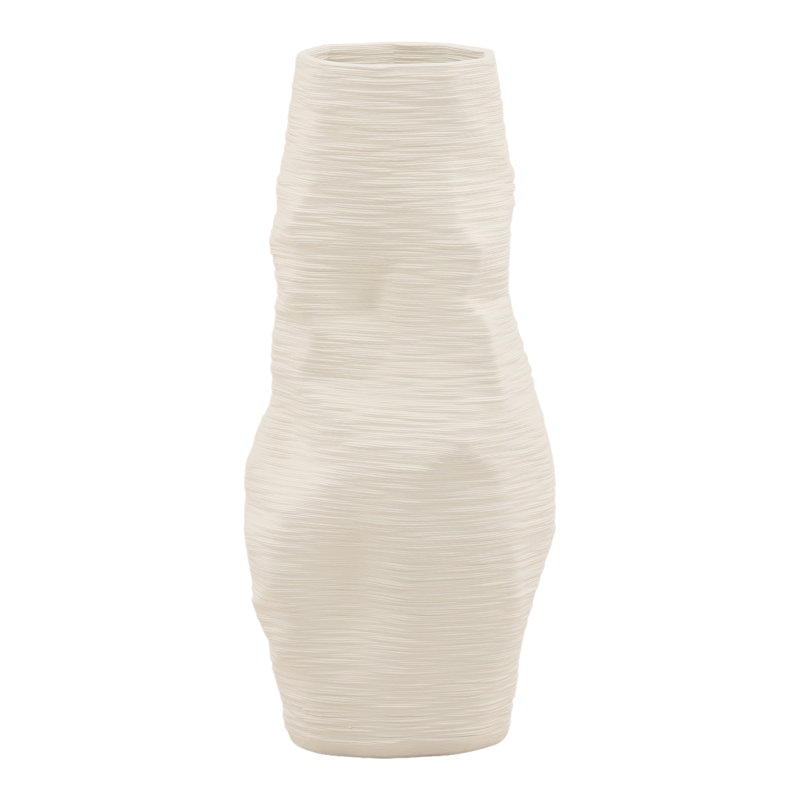 Corvin - vase ivoire, H 18,7 po x l 8,27 po x P 8,27 po