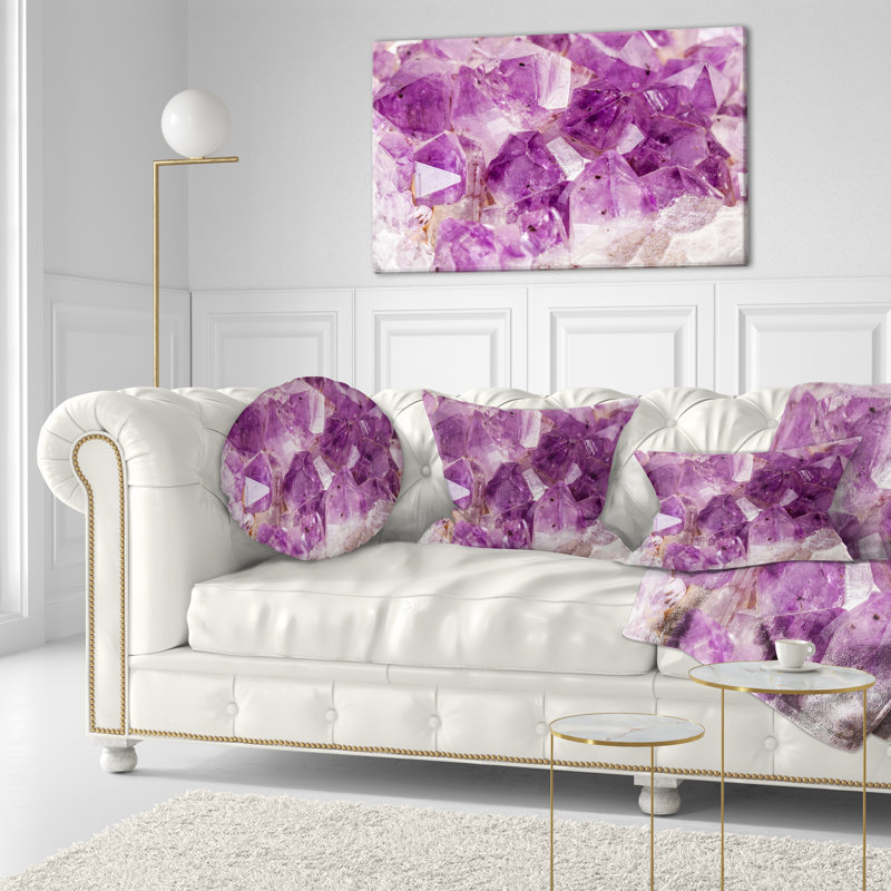 Améthyste mauve mauve - coussin imprimé abstrait