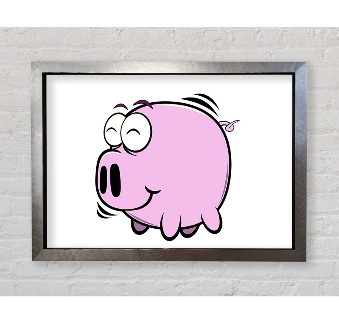 Happy Pig - Bilderrahmen Kunstdrucke