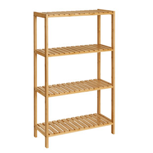 60cm W Bamboo / Rattan Shelving Unit