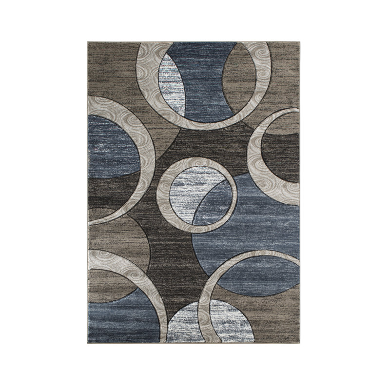 Tapis brun / gris Adonia, Rectangle 2 pi 1 po x 3 pi 3 po