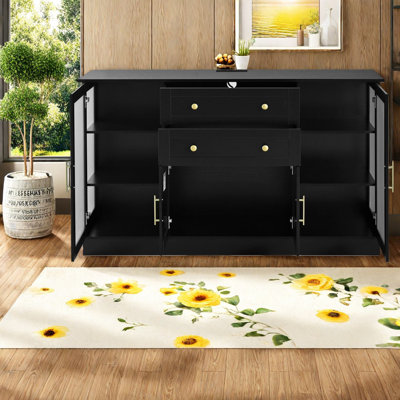 Spacious Sideboards & Buffets, 58.3 In Mdf Modern Storage For Dining