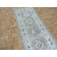 Tapis décoratif de noué à la main gris en laine de conception unique 3 pi x 14 pi buzard