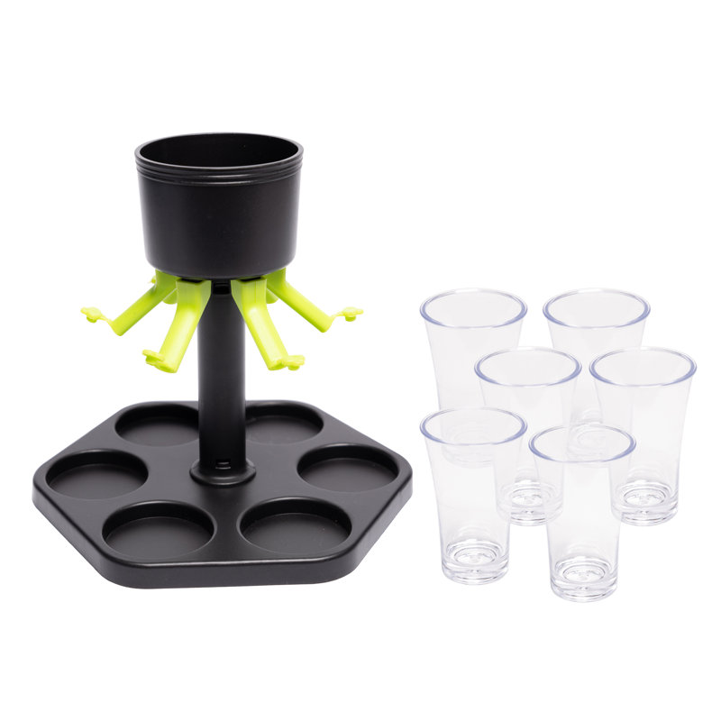 Brethauer-Downing Liquor Shot Dispenser And Pourer Set With Individual Stoppers