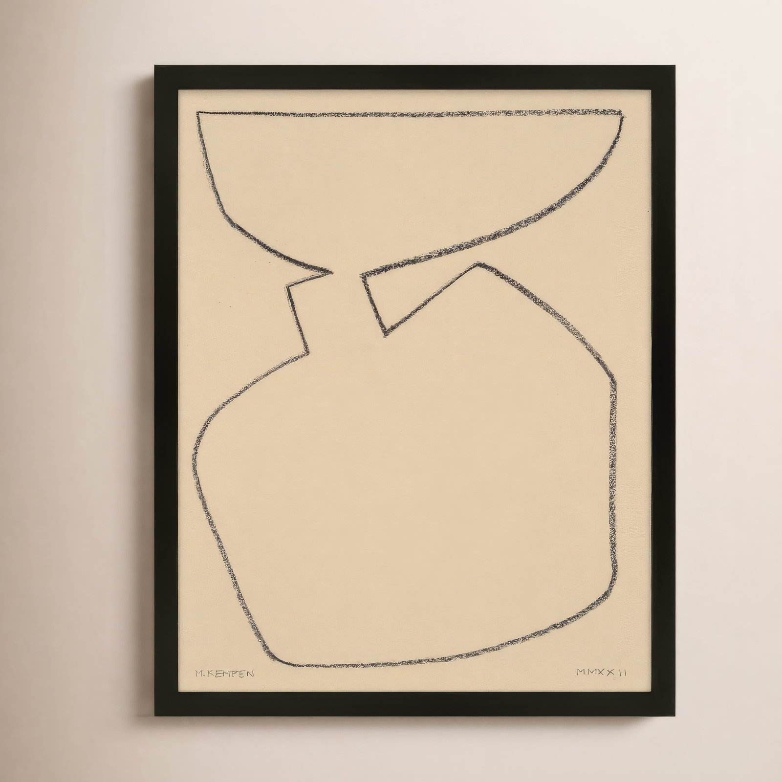 Freya "Outlines 6" Print, Black Framed, 16" W x 20" H