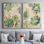 Vitrail Succulents I - ensemble de 2 reproductions d'art sur toile encadrées-1253389421-1253389425