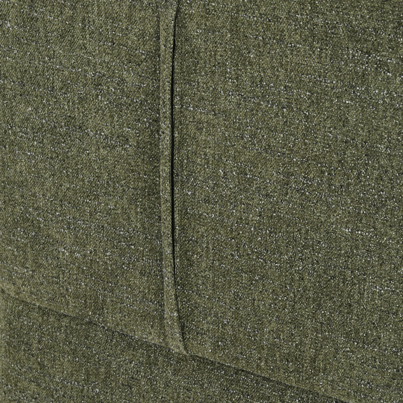  Chaise d'appoint rembourrée à roulettes Ardeth, Chenille vert forêt doux