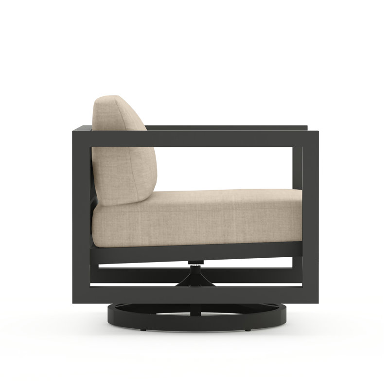 Avion Outdoor Rocker Chair, Slate, Cast Silver Sunbrella®