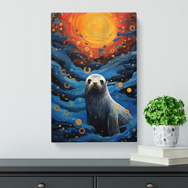 Seal Seal Seal Orphism - No Frame Print, 50cm H x 35cm W x 3cm D