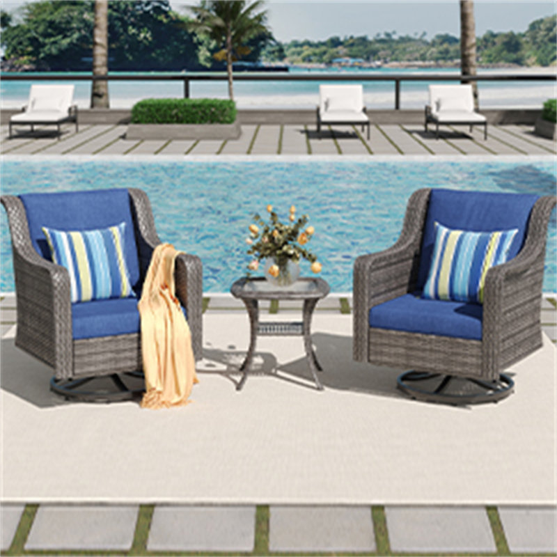 Two Swivel Chairs + A Side Table