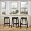 Tabouret de bar 30 po, siège en cuir-152685412-152685415