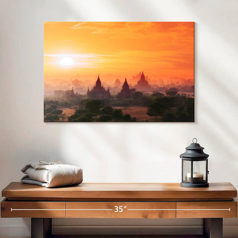 Myanmar Buddhist Temples, 16" H x 24" W
