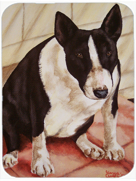 Planche à découper en verre bully en verre caroline trésors bull terrier