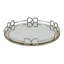 Plateau miroir argenté rond D16.1X2 "Valentina