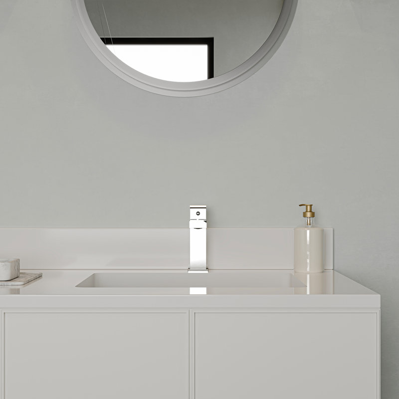 Single-handle Bathroom Faucet with Drain Assembly, Brushed Nickel
