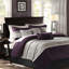 Édredon en faux suède 7 pièces pour très grand lit, mauve-121232367-121232363