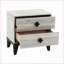 Table de chevet rustique avec plateau en faux marbre