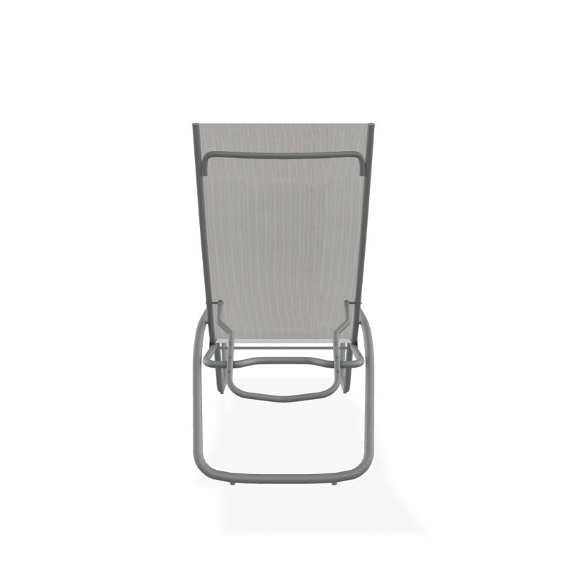 Outdoor Rust-Resistant Metal Chaise Lounge, Textured Graphite, Amalfi