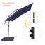 Parasol en porte-à-faux carré avec base 8,2 x 8,2 po Lynch-1715092756
