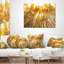 Coussin d'automne imprimé forêt d'automne en bambou - jaune-29456727-29456723
