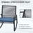 2-Person Outdoor Patio Bistro Metal Rocking Conversation Set With Table-1837646865
