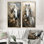 Blooming surréal équin, ensemble de 2 reproductions d'art mural cheval