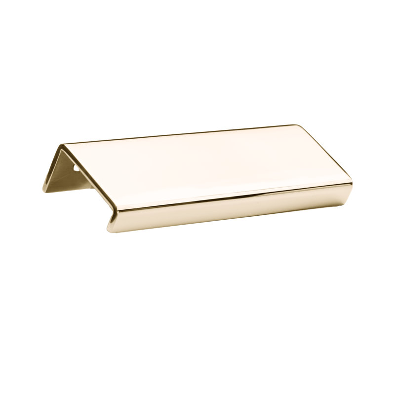Modern Cabinet Finger Edge Pull, Satin Brass, 11.02
