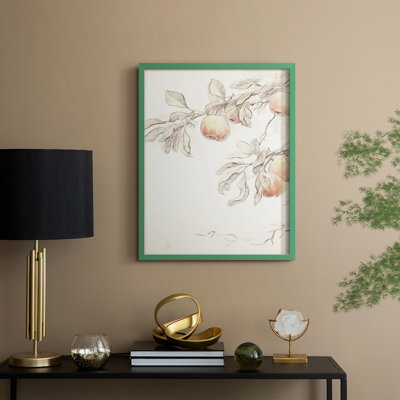 Impression florale vintage encadrée XL - bois massif