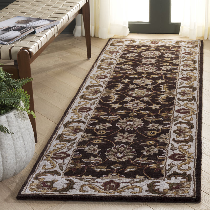 Tapis oriental en laine touffeté à la main Colliers, Tapis de couloir 2 pi 3 po x 7 pi