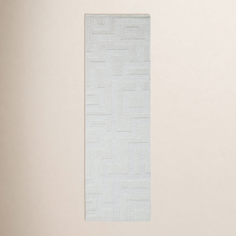 Tapis rectangulaire en laine Helaine, Tapis de couloir 2 pi 6 po x 8 pi