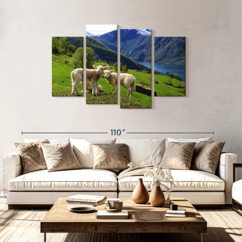 Brampt Norwegian Sheep, 48" H x 75" W