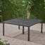 Table de salle à manger d'extérieur moderne en aluminium avec accents tissés